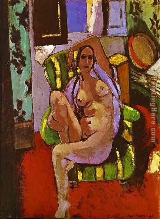 Nude Sitting in an Armchair painting - Henri Matisse Nude Sitting in an Armchair art painting